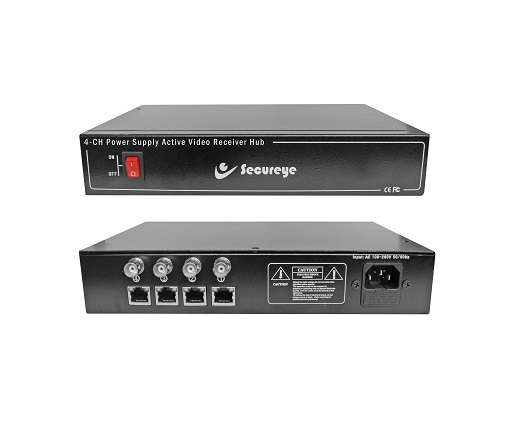 Secureye S-AVB-4P Channel HD Video Receiver Hub (Assive Video Balun)