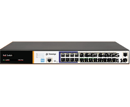 Managed 24 Port Gigabit PoE Switch S-24GE-M-2UG-250W-AI-VLAN-image